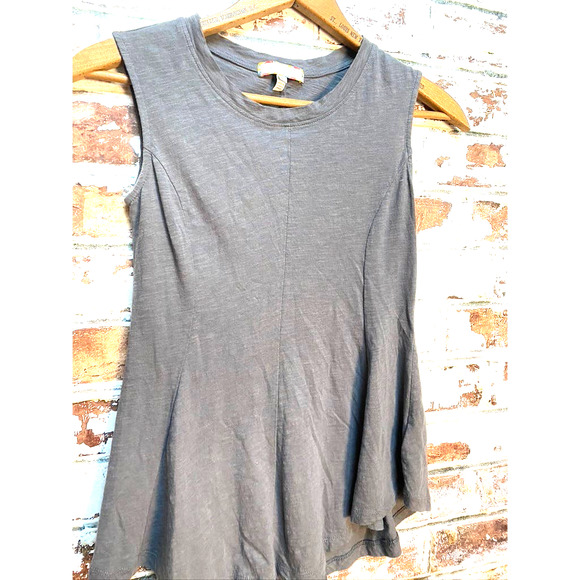 Anthropologie Eri + Ali Evie Pure Cotton Sleevless Peplum Flowing Blouse - Picture 4 of 10